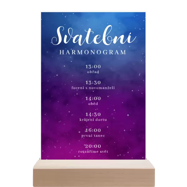 Papírový harmonogram ALENA