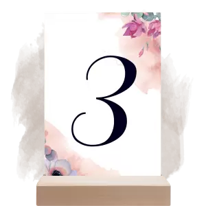 Papírové číslo stolu BARBORA