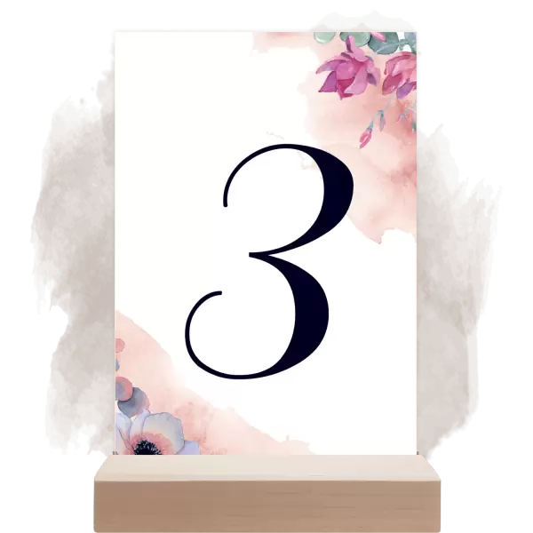 Papírové číslo stolu BARBORA