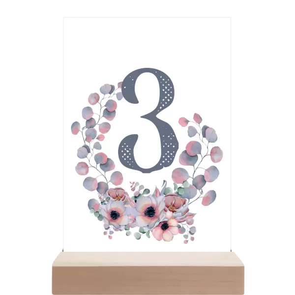 Papírové číslo stolu DARA