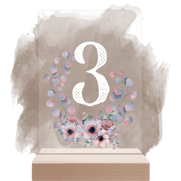 Plexi číslo stolu DARA