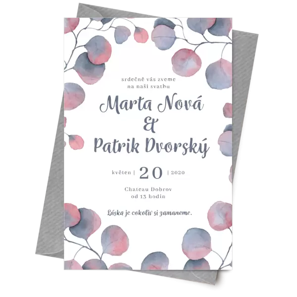 Papírové svatební oznámení DARA