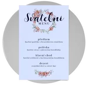 Papírové svatební menu EMA