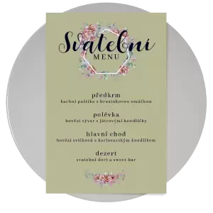 Papírové svatební menu EMA