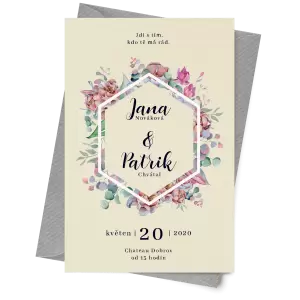 Papírové svatební oznámení EMA