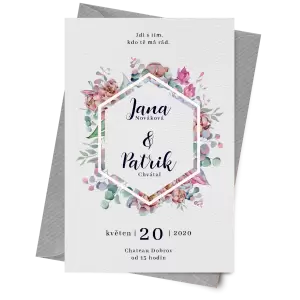 Papírové svatební oznámení EMA