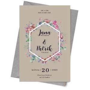 Papírové svatební oznámení EMA