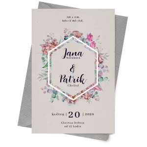 Papírové svatební oznámení EMA