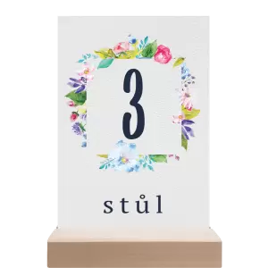 Papírové číslo stolu ILONA