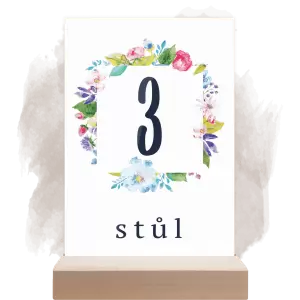 Plexi číslo stolu ILONA