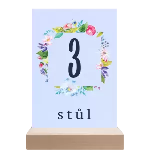Papírové číslo stolu ILONA