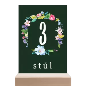 Papírové číslo stolu ILONA