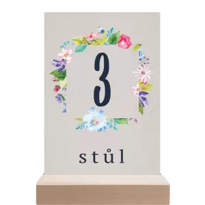 Papírové číslo stolu ILONA