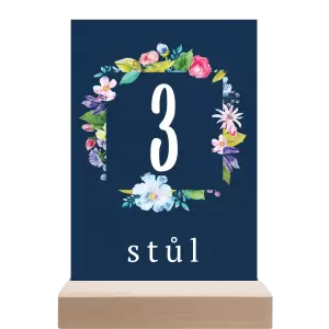 Papírové číslo stolu ILONA
