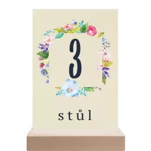 Papírové číslo stolu ILONA