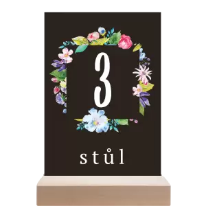 Papírové číslo stolu ILONA