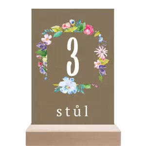 Papírové číslo stolu ILONA