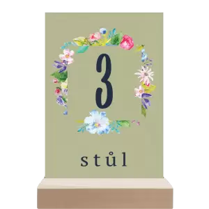 Papírové číslo stolu ILONA