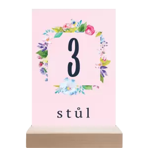 Papírové číslo stolu ILONA