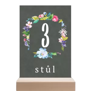 Papírové číslo stolu ILONA