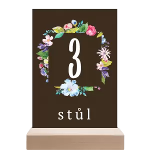 Papírové číslo stolu ILONA