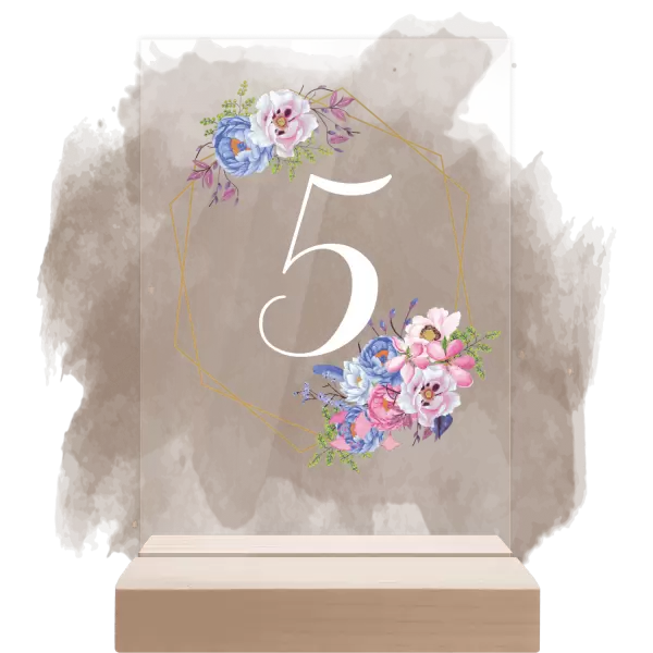 Plexi číslo stolu JITKA