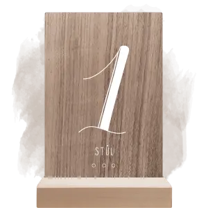 Dřevěné číslo stolu ADRIANA