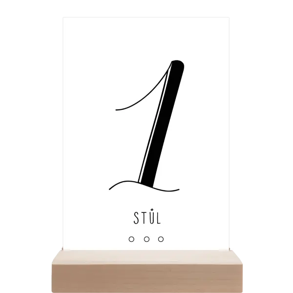 Papírové číslo stolu ADRIANA