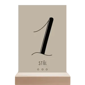 Papírové číslo stolu ADRIANA