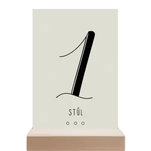 Papírové číslo stolu ADRIANA