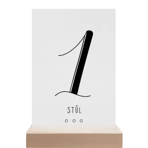 Papírové číslo stolu ADRIANA