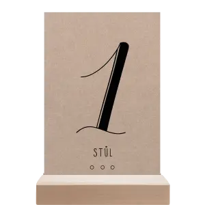 Papírové číslo stolu ADRIANA