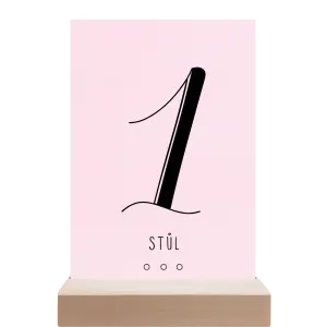 Papírové číslo stolu ADRIANA