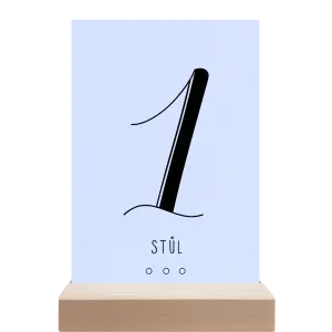 Papírové číslo stolu ADRIANA