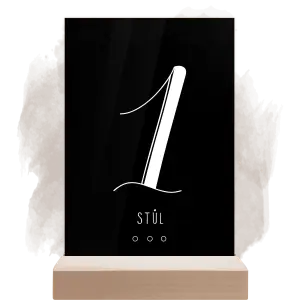 Plexi číslo stolu ADRIANA