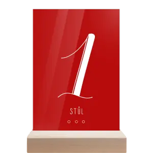 Plexi číslo stolu ADRIANA