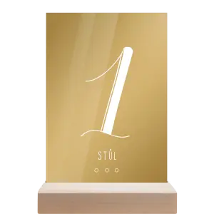 Plexi číslo stolu ADRIANA