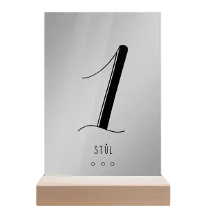 Plexi číslo stolu ADRIANA