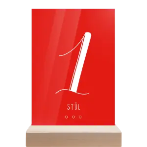 Plexi číslo stolu ADRIANA