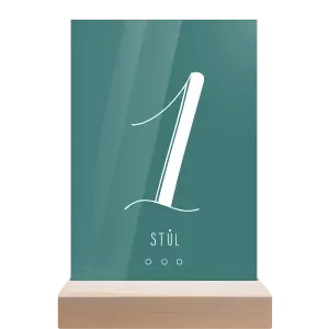 Plexi číslo stolu ADRIANA