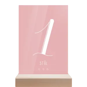 Plexi číslo stolu ADRIANA