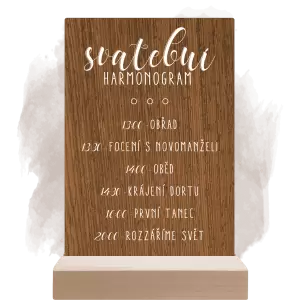 Dřevěný harmonogram ADRIANA