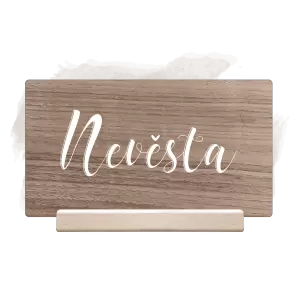Dřevěná jmenovka ADRIANA