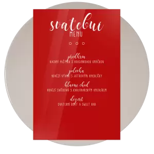Plexi svatební menu ADRIANA