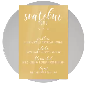 Papírové svatební menu ADRIANA