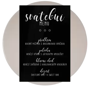 Plexi svatební menu ADRIANA