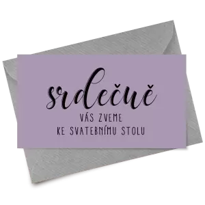 Papírová pozvánka ADRIANA