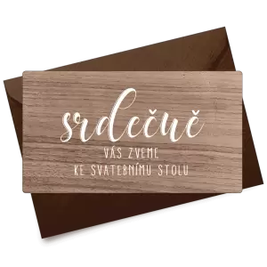 Dřevěná pozvánka ADRIANA