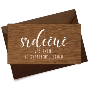 Dřevěná pozvánka ADRIANA