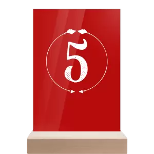 Plexi číslo stolu DIANA